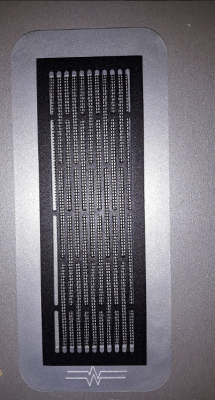 Магнитная решетка прямоугольная, линии 002 чёрная, 204*60 (220*75) мм (опт от 3 шт) ( А3 )