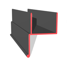 Duplex-отбойник профиль АЛ Prozet, 2.5м ( O1 )
