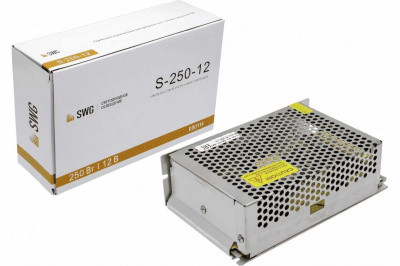 Блок питания сетка SWG 250W, 12V, 20A, IP20, Серия S, (арт 000114)