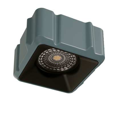Светильник безрамный AntiSpot BL (квадратный ЧЕРНЫЙ, 3000К, 7W, 630LM) CLIP ( V4, V5 )