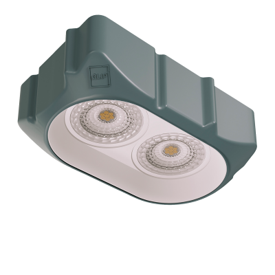 Светильник безрамный AntiSpot W (овальный белый, 3000К, 2*7W, 1100LM) CLIP ( V4, V5 )