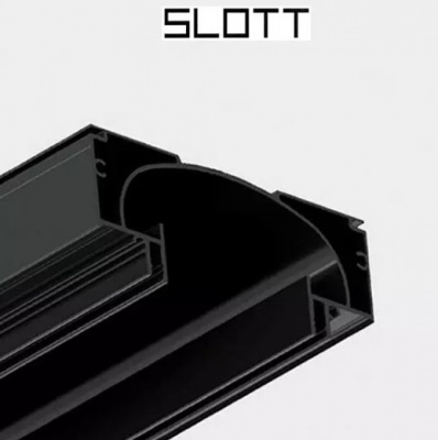 я_SLOTT профиль АЛ черный, 2.0м ( R1 )