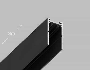 Шинопровод 2х-контактный, SLIMLINE, 220V, магнитный, черный, 3000х32х57mm, (3м) ( Р4 )