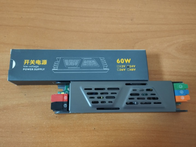 Блок питания СТАНДАРТ 60W, 24V, 2.5A, IP20, узкий